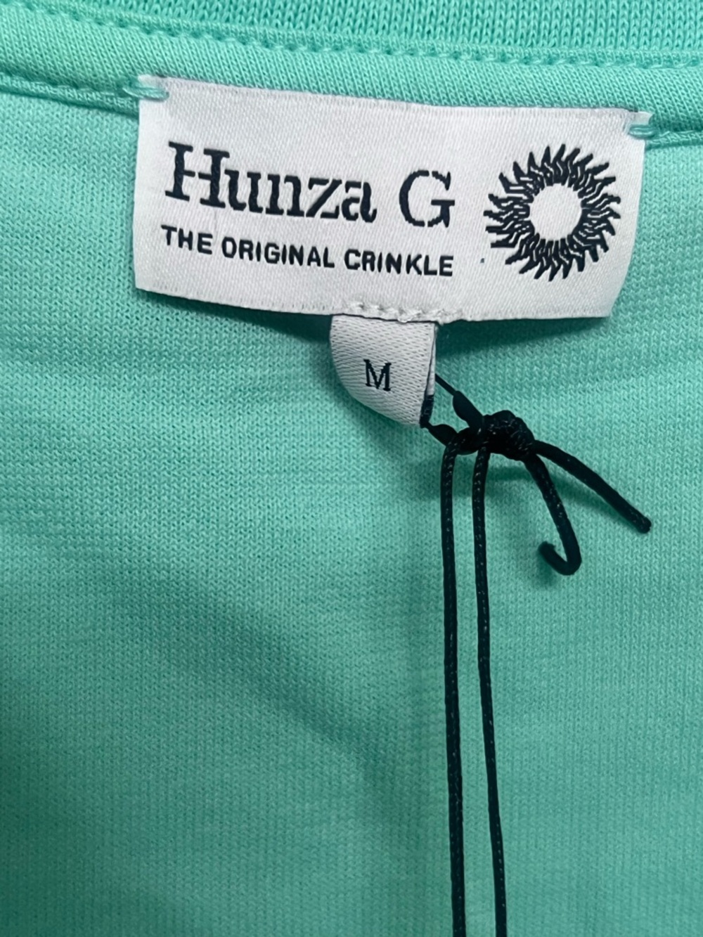 New Hunza G Terry Towelling Mint Green Polo Top - Picture 5 of 7